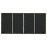 9 Piece Garden Dining Set with Cushions Grey Poly Rattan - Extra Image