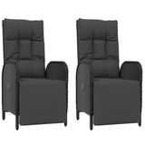 4 Piece Garden Dining Set with Cushions Black Poly Rattan - 45-Degree Angle