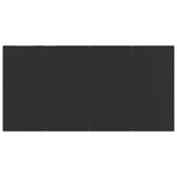 7 Piece Garden Dining Set with Cushions Black and Grey Poly Rattan - Low Angle