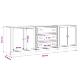 Sideboards 3 pcs Sonoma Oak Engineered Wood