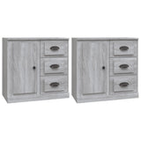 Sideboards 2 pcs Grey Sonoma Engineered Wood - Front View