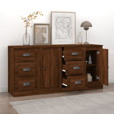 Sideboards 2 pcs Brown Oak Engineered Wood