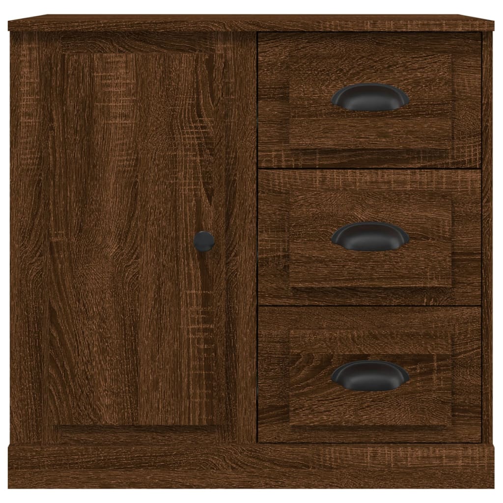 Sideboards 2 pcs Brown Oak Engineered Wood