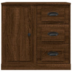Sideboards 2 pcs Brown Oak Engineered Wood