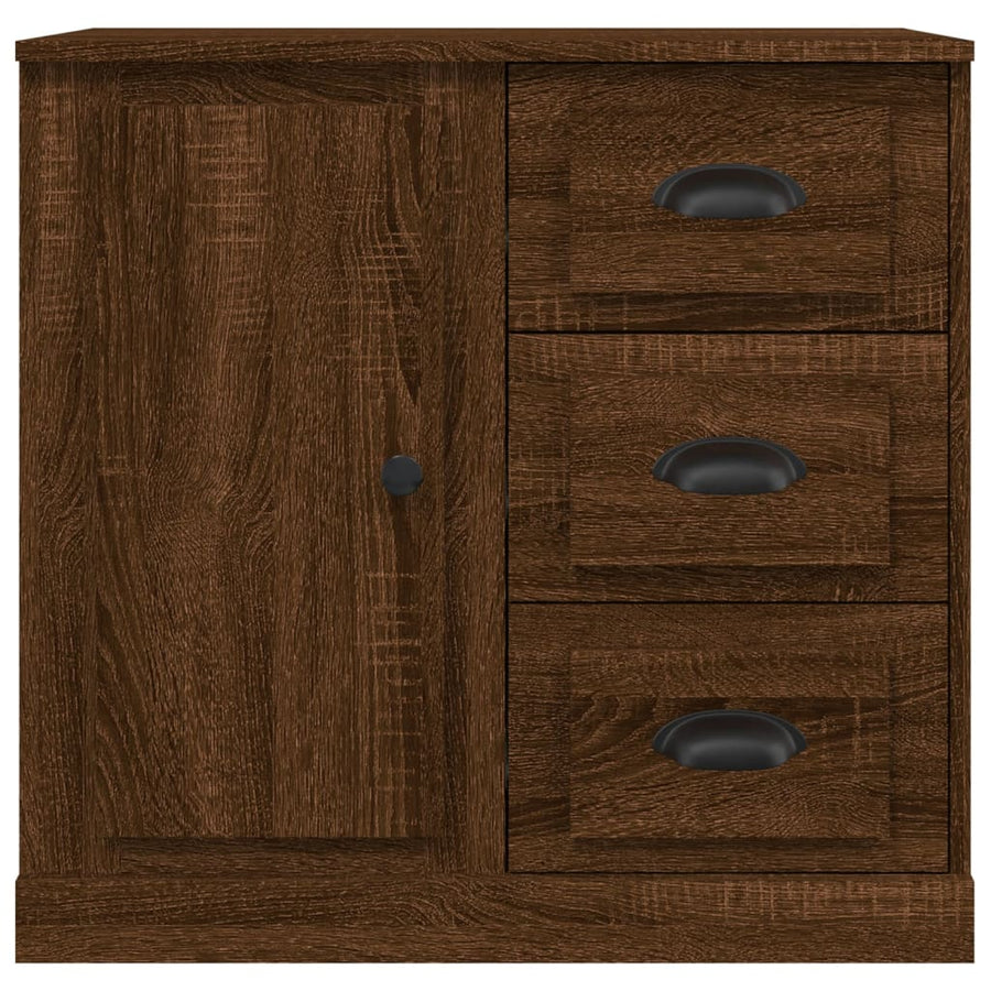 Sideboards 2 pcs Brown Oak Engineered Wood