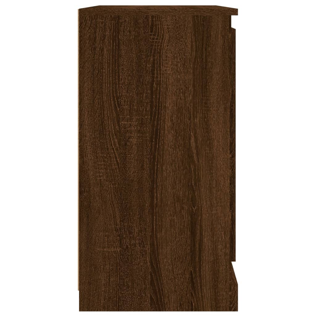 Sideboards 2 pcs Brown Oak Engineered Wood