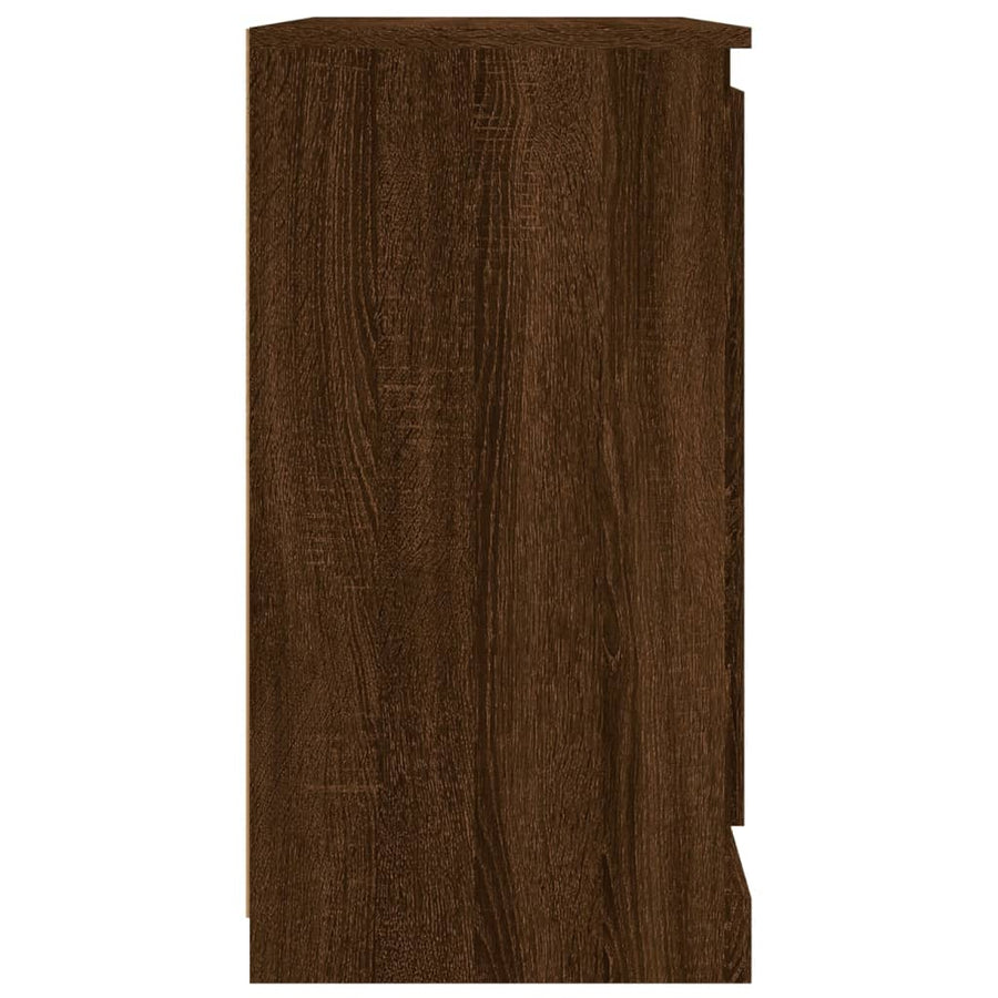 Sideboards 2 pcs Brown Oak Engineered Wood