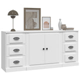Sideboards 3 pcs White Engineered Wood - Top-Down View