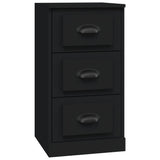 Sideboards 3 pcs Black Engineered Wood - Low Angle