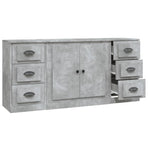 Sideboards 3 pcs Concrete Grey Engineered Wood