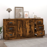 Sideboards 3 pcs Smoked Oak Engineered Wood - Side View