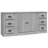 Sideboards 3 pcs Grey Sonoma Engineered Wood
