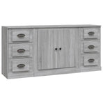 Sideboards 3 pcs Grey Sonoma Engineered Wood