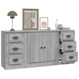Sideboards 3 pcs Grey Sonoma Engineered Wood - 45-Degree Angle
