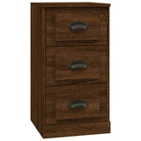 Sideboards 3 pcs Brown Oak Engineered Wood - Low Angle