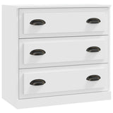 Sideboards 2 pcs White Engineered Wood - Side View