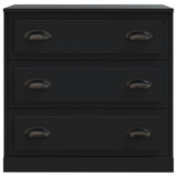 Sideboards 2 pcs Black Engineered Wood