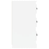 Sideboards 2 pcs High Gloss White Engineered Wood - 45-Degree Angle