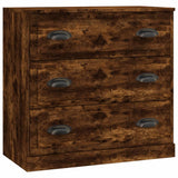 Sideboards 2 pcs Smoked Oak Engineered Wood - Side View