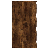 Sideboards 2 pcs Smoked Oak Engineered Wood - 45-Degree Angle