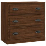 Sideboards 2 pcs Brown Oak Engineered Wood - Side View