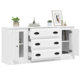 Sideboards 3 pcs White Engineered Wood - Top-Down View