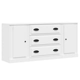 Sideboards 3 pcs White Engineered Wood - 45-Degree Angle