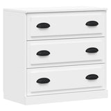 Sideboards 3 pcs White Engineered Wood - Close-Up Angle