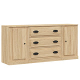Sideboards 3 pcs Sonoma Oak Engineered Wood - Front View