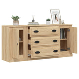 Sideboards 3 pcs Sonoma Oak Engineered Wood - Top-Down View