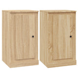 Sideboards 3 pcs Sonoma Oak Engineered Wood - Close-Up Angle