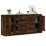 Sideboards 3 pcs Smoked Oak Engineered Wood