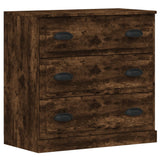 Sideboards 3 pcs Smoked Oak Engineered Wood - Rear View