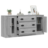 Sideboards 3 pcs Grey Sonoma Engineered Wood - Top-Down View