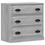 Sideboards 3 pcs Grey Sonoma Engineered Wood - Rear View