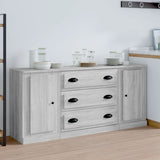 Sideboards 3 pcs Grey Sonoma Engineered Wood