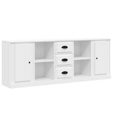 Sideboards 3 pcs White Engineered Wood - Front View