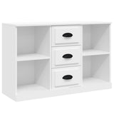 Sideboards 3 pcs White Engineered Wood - Rear View