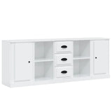 Sideboards 3 pcs High Gloss White Engineered Wood