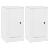Sideboards 3 pcs High Gloss White Engineered Wood - Close-Up Angle