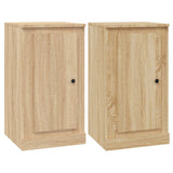 Sideboards 3 pcs Sonoma Oak Engineered Wood - Close-Up Angle