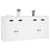 Sideboards 2 pcs White Engineered Wood - Top-Down View
