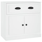 Sideboards 2 pcs White Engineered Wood - Close-Up Angle