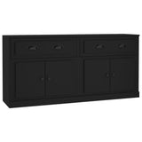 Sideboards 2 pcs Black Engineered Wood