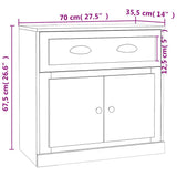 Sideboards 2 pcs High Gloss White Engineered Wood - Extra Image