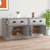 Sideboards 2 pcs Grey Sonoma Engineered Wood - Side View