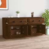 Sideboards 2 pcs Brown Oak Engineered Wood