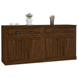 Sideboards 2 pcs Brown Oak Engineered Wood - Top-Down View
