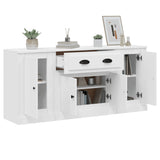 Sideboards 3 pcs White Engineered Wood - Top-Down View
