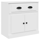 Sideboards 3 pcs White Engineered Wood - Rear View